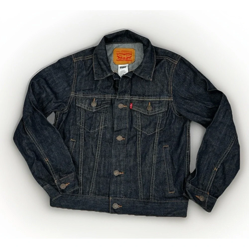Vintage Levi's Jean Jacket Kids Medium Blue Denim Age 10-12 Levis Coat